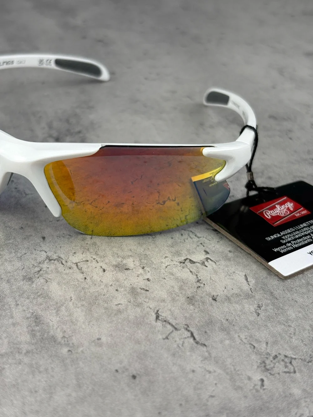 Rawlings Youth RY 103 White Orange MIR Sunglasses 100% UVA UVB New